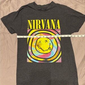 Graphic T-Shirt Nirvana Smiley Face Rock Tee